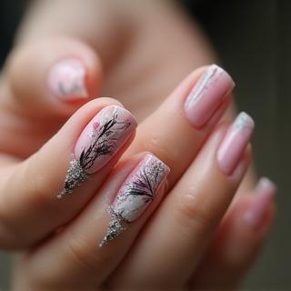 Example of intricate nail art design